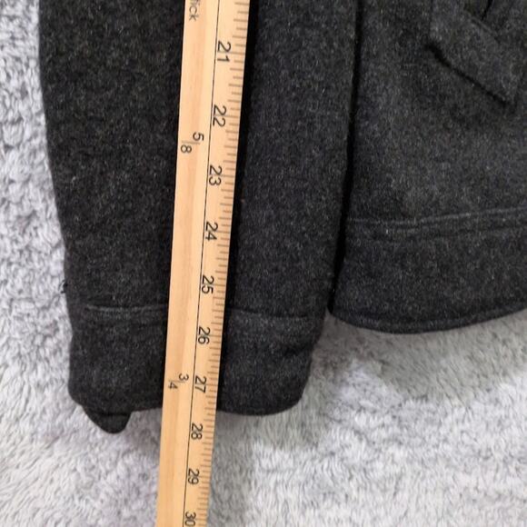 American Eagle Wool Coat Heavyweight Jacket Mens XL Charcoal Gray Cotton Lined - Picture 6 of 9